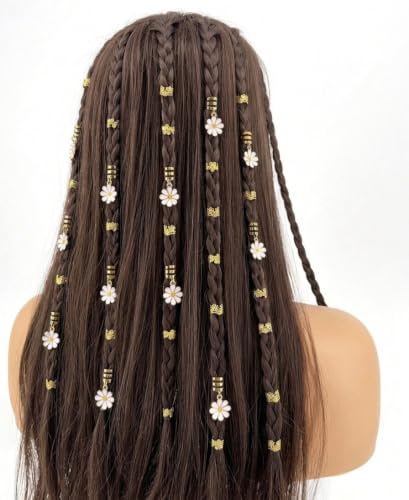 Accesorios de cabello dorados para trenzas 45 piezas miniatura 7