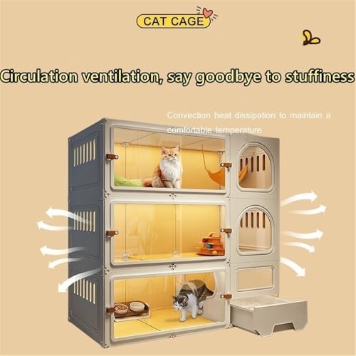 Habitat confortable pour chat avec litière et plastique durable