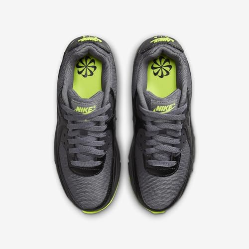Nike Air Max 90 Next Nature Big Kids' Shoes (HJ9206-001, Black/Volt/Volt/Dark Grey) Size 64