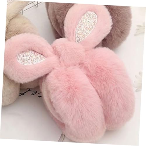 Hemoton Lovely Reusable Earmuffs for Boy Girl Warm Windproof Ear Covers with Adorable Rabbit Design Comfortable Ear Warmers for Outdoor Activities Boy Girl Parties4