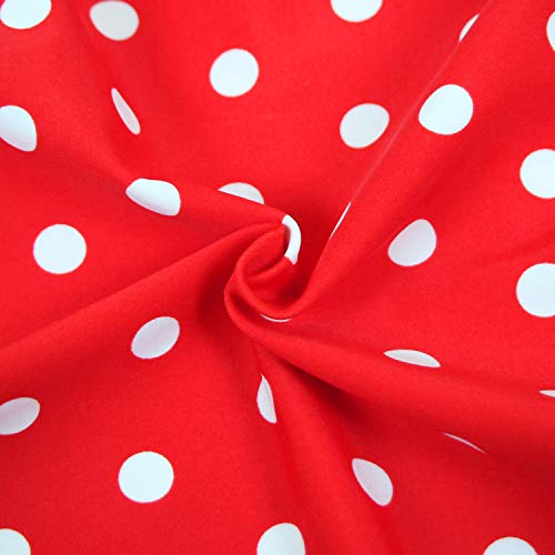Qyqkfly Girls’ Polka Dot Daisy Beach Sport 1-Piece Adjustable Bathing Suit Modest Ruffle Swimwear 5Y-15Y Swimsuit(Fba) (Red, Large(Size 12):10Y-12Y) #TOP7