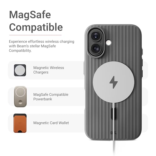 Image of DailyObjects Beam 2.0 Magnetic Protective Cover Compatible with iPhone 16 | MagSafe | Camera & Body Protection|Anti Shock,Scratch Resistant|Precise Cutouts Modern Design|Wireless Charging - Black