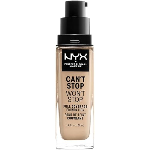 NYX PROFESSIONAL MAKEUP Can't Stop Won't Stop Foundation, 24h Full Coverage Matte Finish - Nude