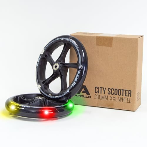 Apollo City Scooter Ersatzräderset Pro Wheels - ABEC 7 Kugellager, Roller Rad Ersatz-Räder passend City-Scooter