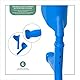 ORTONES - Krücken Paar Blau, Doppelter Regulierung Schaft und Ellbogen, Orthopädische Krücken zum Gehen, Verstellbar Mit Praktischem Clip, Unterarmgehstützen, Gehhilfen Senioren Krücken, Aluminium