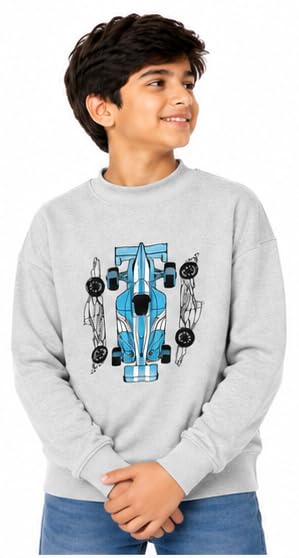 Image of T2F Boys Cotton Printed Oversized Fit DropShoulder Round Neck Sweatshirt (Pack of 3)
