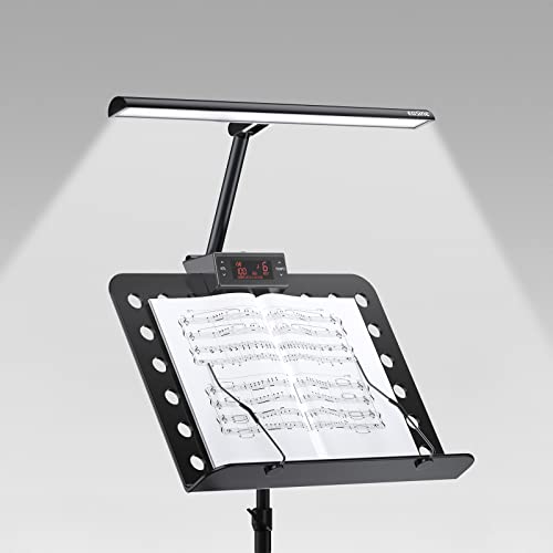 Easine Music Stand Light Clip On Sheet Music Stand, Eye-Care Music Sheet Lamp With Metronome, Usb Type-C Rechargeable With 4000Mah Battery, Apply To Music Stands And Grand Piano, Music Sheet. #TOP21
