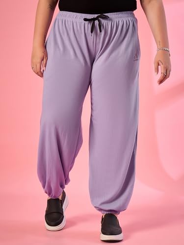 Image of ALZA Women's Cotton Oversized Joggers with Utility Pockets - Loose Fit High Waisted Track Pants for Gym, Yoga & Travel - Lightweight All-Season Lounge Sweatpants