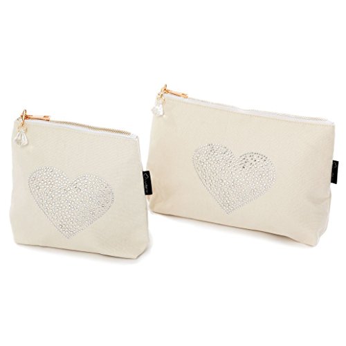 Maquillaje bolsa 'de corazón con diamantes de imitación