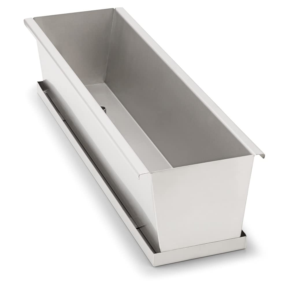 Design Werk Leipzig 1889 Untersetzer fr Blumenkasten Metall Edelstahl  Balkon Garten Wasserspeicher rostfrei regionale Handarbeit (80 cm) :  Amazon.de: Garten
