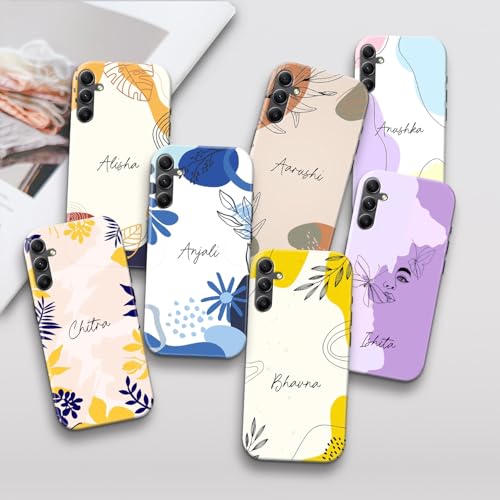 Image of COLORflow Back Cover Compatible with Samsung Galaxy A34 5G | Aesthetic Name Color Customized | Glossy Armoured Bumper with Camera Protection Back Cover Compatible with Samsung Galaxy A34 5G