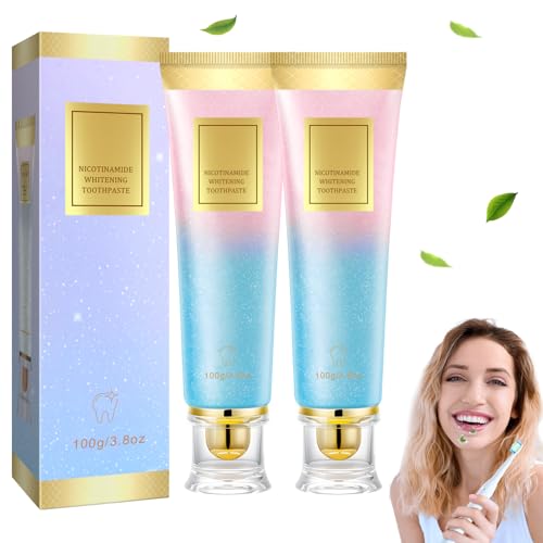 Vibbang Dentífrico Blanqueador con Niacinamida, 2Piezas Niacinamide Whitening Toothpaste, Pasta de Dientes Blanqueadora con Niacinamida, Eliminación de Manchas Dentales, Aliento Fresco (A)