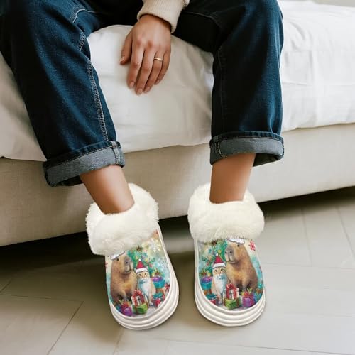 Slippers for Women Indoor Outdoor Fuzzy Polar Fleece Shoes 5.5-114