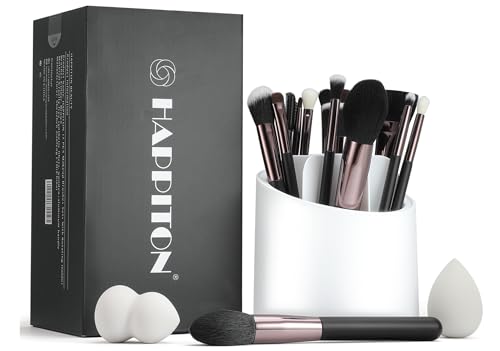 Professional Makeup Brushes Set 17PCS Beauty Tool Kits for Eye Face Foundation Blender Concealer Makeup Brush With Rotating Turnable Holder