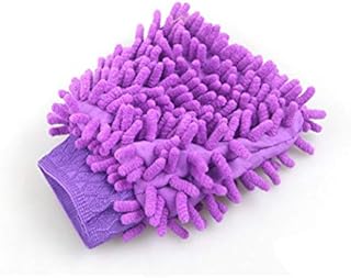 one year warranty_Chenille Microfiber Premium Scratchless Car Gloves,Purple716