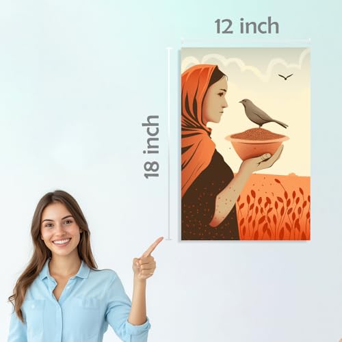 Image of SiddArtify Village Art Print Set - Sticker - 12x18 Inch - Pack of 6 Wall Room Decoration art Poster Prints