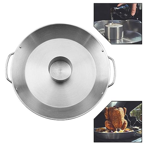 Soporte de pollo de acero inoxidable con base estable para barbacoa vertical 7