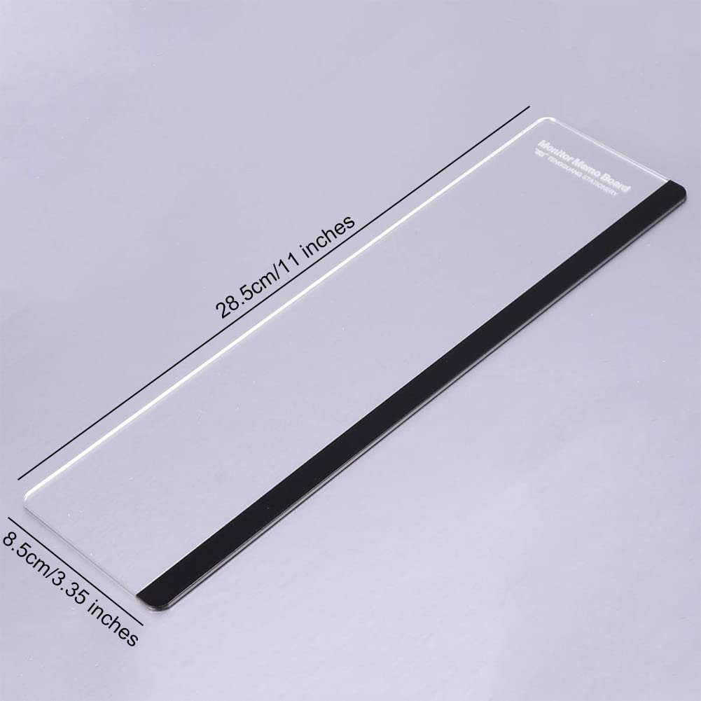Panneau Mémo Pour Moniteur VPOUERY - 2 Pièces 30x8cm, Résine Biodégradable