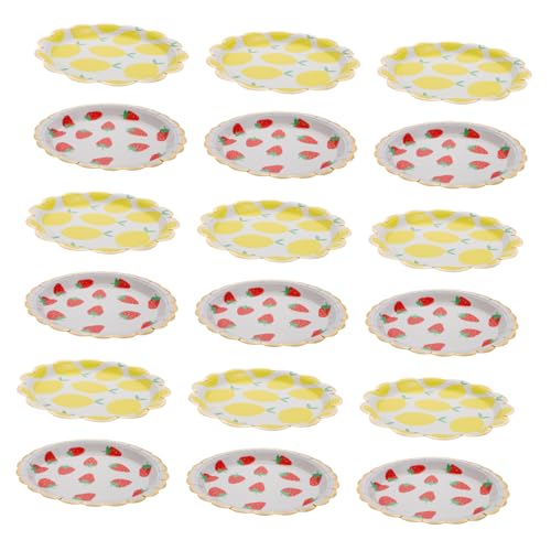 PENIKOKO 20個 使い捨て紙皿 おしゃれパーティー用 ケーキやデザート対応 厚手耐久 食品対応テーブルウェア 誕生日や集会に