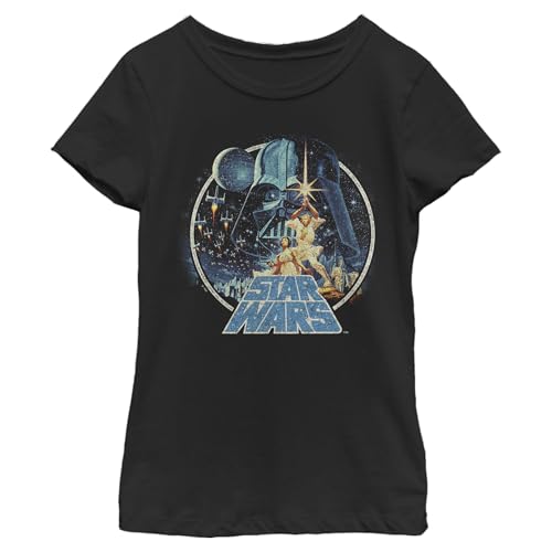 STAR WARS Girl's A New Hope Classic Scene Circle T-Shirt