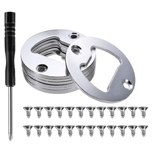CLISPEED Accesorios Para Abrebotellas Inserto Redondo De Kit De Bricolaje Para Abridor De Cerveza Con Tornillos Para Reparaciones Caseras De Abrebotellas