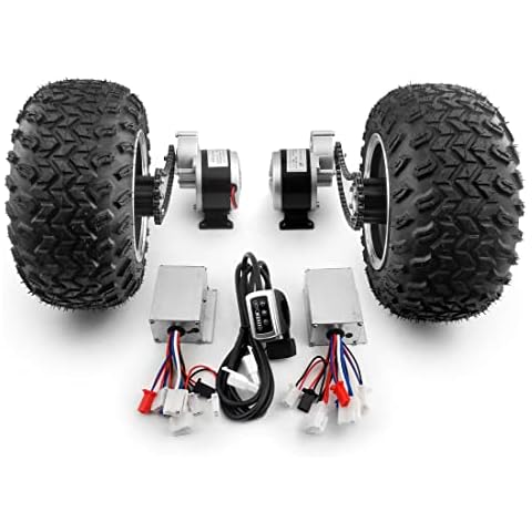 L-faster Dual 250W Motor Drive 10x6.00-6 Air Wheel Conversion Kit Easy Carry 200kg for Bike Barrow Beach Trolley Cart (24V250W Max 11kph) Cover
