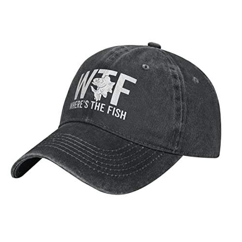 Image of WTF Where's The Fish Hat for Women Dad Hats with Design Caps