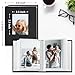 Vienrose Small Photo Album 4x6 Slip-in Picture Album 50 Pages Holds 100 Photos, Portable Photo Book 4x6 for Wedding Family Baby Travel Black