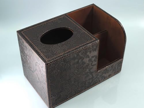 Xnone MULTIFUNCTIONAL TISSUE BOX COVER Pu Leather Tissue Box Cover Square Kleenex Holder Tissue Box Organizer thumb #8