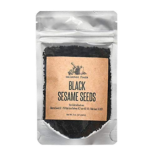 Premium Black Sesame Seeds: Unhulled Seeds with Fiber, Antioxidants, Protein, Vitamins, and Fiber. Perfect for Vegan and Keto Diets â€“by Collected Foods
