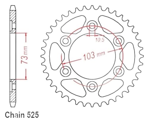 Pignon arrière 525 pour votre voyage en Multistrada V4 2023