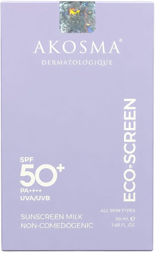 Akosma EcoScreen Sunscreen Milk SPF 50+ PA++++ | 100% Mineral Sunscreen with Non-Nano Zinc Oxide | Lightweight, Fragrance-Free, No White Cast | For Sensitive & Acne-Prone Skin | 50 ml-picture-44