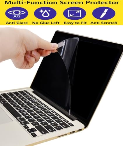 Image of Anjo 4 in 1 Combo Of 14 Inch & 16:10 Display Aspect Ratios Laptop Screen Protector, KeySkin, Body Lamination Trackpad Area & Lid-Back Side (Transparent)