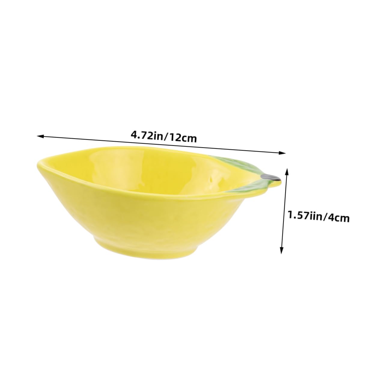 Alipis Fine Ceramic Lemon Saucer 2pcs Fruit Bowl Snack Plate Candy Decorativ for Home