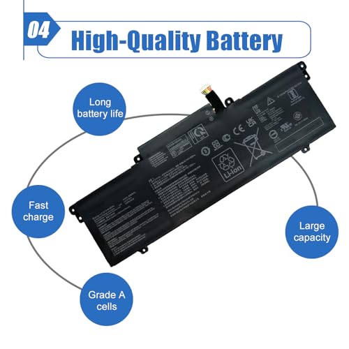 Image of 63Wh C31N1914 Laptop Battery Compatible with Asus ZenBook 13 UX425UG ZenBook 14 UX435EA UX435EAL UX435EG UX435EGL UM425QA UM425QA-KI072T UM425UAZ B7402FEA Serie 0B200-03730100 11.61V 5427mAh