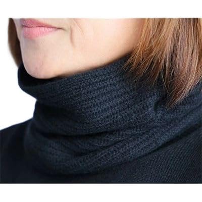 希少ベビーカシミヤ100%洗えるネックウォーマー日本製 Gタイプ ブラック 1枚 202GBK[1162]