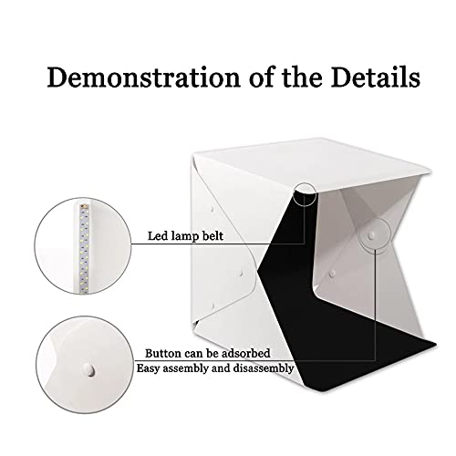 oneyuan 200/300 / 400mm Mini Mini Photostudio Dobrável Lightbox Fotografia Estúdio Softbox LED Light