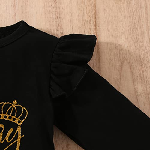 Vivifayee Toddler Kids Baby Girls Birthday Princess Outfits Long Sleeve Shirts Dot Bubble Tulle Tutu Skirt 2Pcs Fall Winter Skirt Sets #TOP5