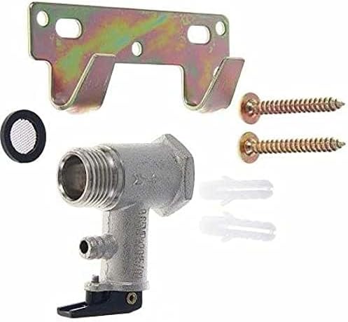 Included components: inlet combination valve, mounting bracket, screws, and wall plugs