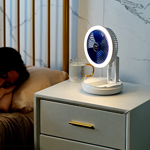 Ventilador plegable para acampar de 7 pulgadas con lámpara LED multidireccional 7