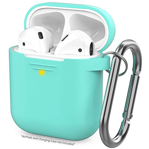 AhaStyle Upgrade AirPods Case Silicone Protective Cover Skin [Front LED Visible] Compatible
