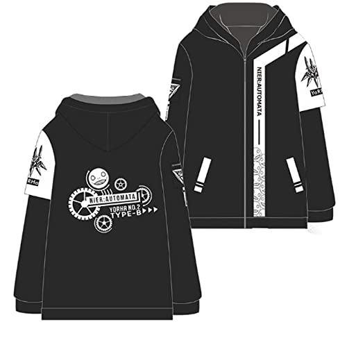 2022 New Men' s Unisex Nier: Automata(Impression) Sudadera con capucha Nier: Automata 3D Impresión Sweater Sweater de manga larga Top (Color : Thin section, Size : XXL) Cover