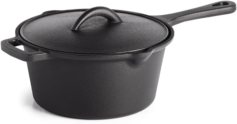 Cast Iron Sauce Pan with Lid