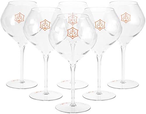 Veuve Clicquot Champagne Glasses Acrylic Rich Box Set Yellow Glass Flute (6 pcs)