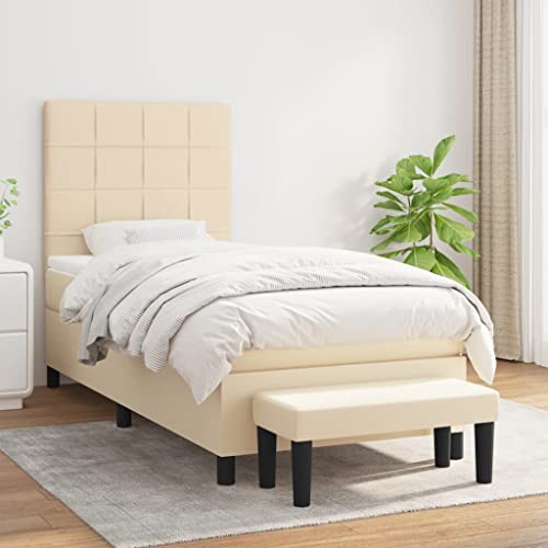 Frdhee Cama con somier con colchón de tela, 90 x 190 cm, cama de invitados para habitaciones pequeñas, habitaciones de invitados