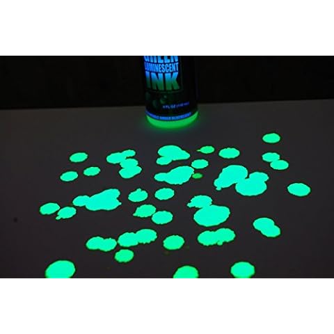 Opticz Daytime Visible Luminescent UV Blacklight Reactive Marking Ink (UV Green, 4 Ounce) Cover