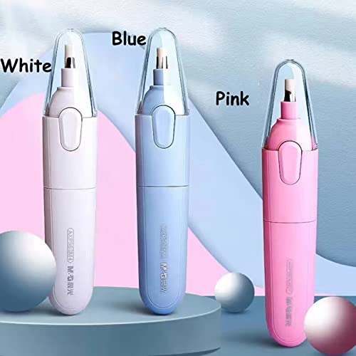 Ranvi 2Pcs Battery Operated Pencil Eraser Electric Eraser With 20 Eraser Refills For Artist Drawing, Sketching, Drafting, Architectural Plans, Arts And Crafts #TOP2