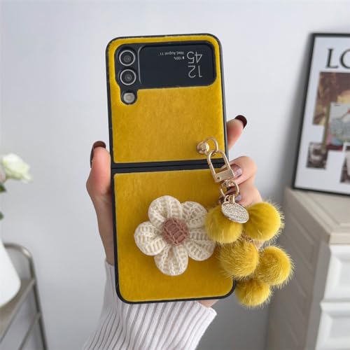 Coque tournesol en peluche pour Samsung Galaxy Z Flip 4 3 5 une idée cadeau originale