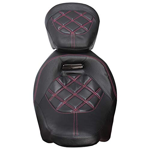 H Ruo Motorcycle Two Up Seat Driver & Passenger Seat With Driver Backrest Pad For Harley Touring Cvo Street Glide Road King Special Classic 2009-2023 2022 2020 2019 #TOP3