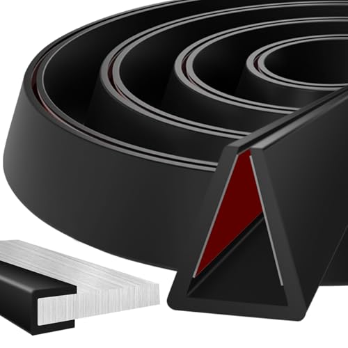 Kantenschutz Blech Kantenschutz Selbstklebend 8mm x 3 Meter Kantenschutz Gummi Kantenschutzprofil für Autotüren Türen Fenster Metallplatten Glasplatten (3, 8mm)